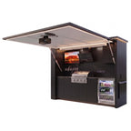OLEA 36 Black outdoor kitchen pod, 3.2 m, canopy open