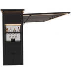 OLEA 36 Black outdoor kitchen pod, 3.2 m, canopy open