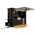 OLEA 36 Black outdoor kitchen pod, 3.2 m, canopy open