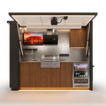 OLEA 36 Grey outdoor kitchen pod, 3.2 m, canopy open