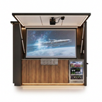 OLEA 36 Grey outdoor kitchen pod, 3.2 m, canopy open