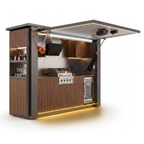 OLEA 36 Grey outdoor kitchen pod, 3.2 m, canopy open