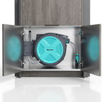Retractable garden hose reel in its own cabinet — OLEA 36 Grey