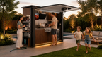 OLEA 36 Grey outdoor kitchen pod in an Australian garden