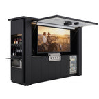 OLEA 38 Black outdoor kitchen pod, 3.9 m, canopy open