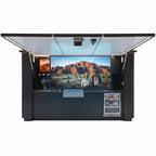 OLEA 38 Black outdoor kitchen pod, 3.9 m, canopy open