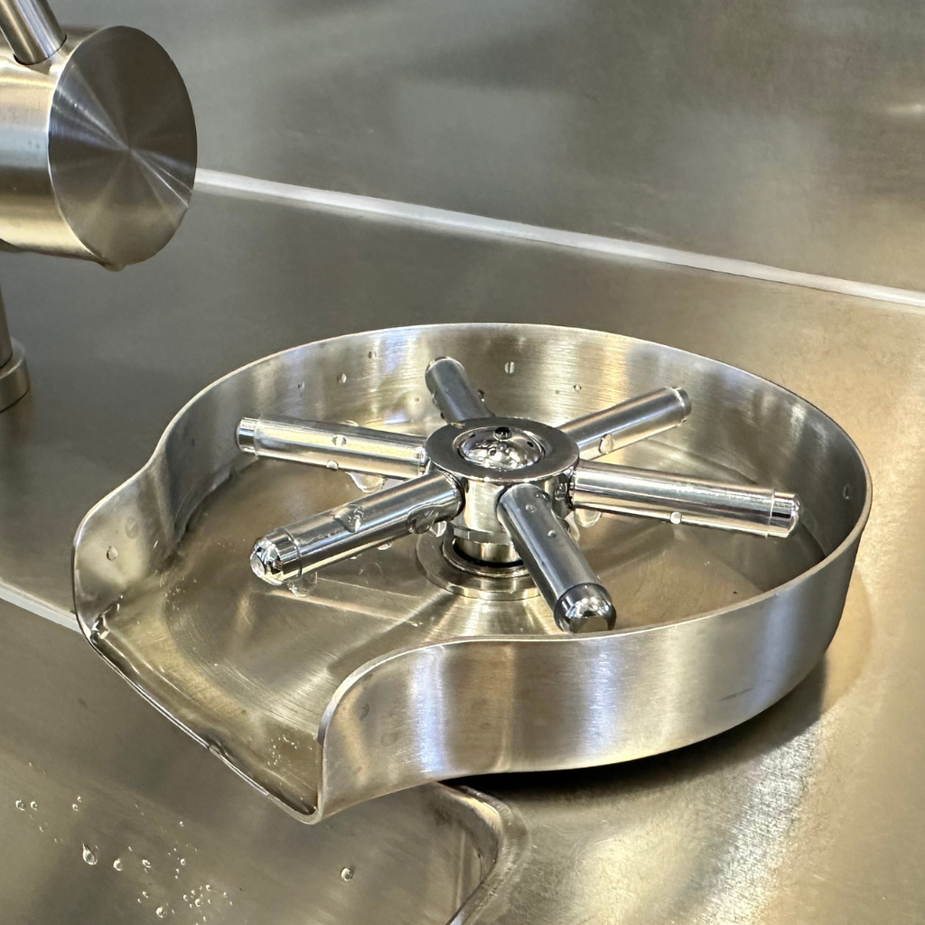 Stainless steel sink strainer and waste — OLEA 38 Black