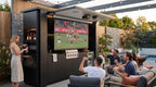 OLEA 38 Black outdoor kitchen pod in an Australian garden