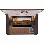 OLEA 38 Grey outdoor kitchen pod, 3.9 m, canopy open