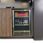 OLEA 38 Grey outdoor kitchen pod, 3.9 m, canopy open