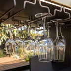 Wine glass rack under the canopy — OLEA 38 Grey