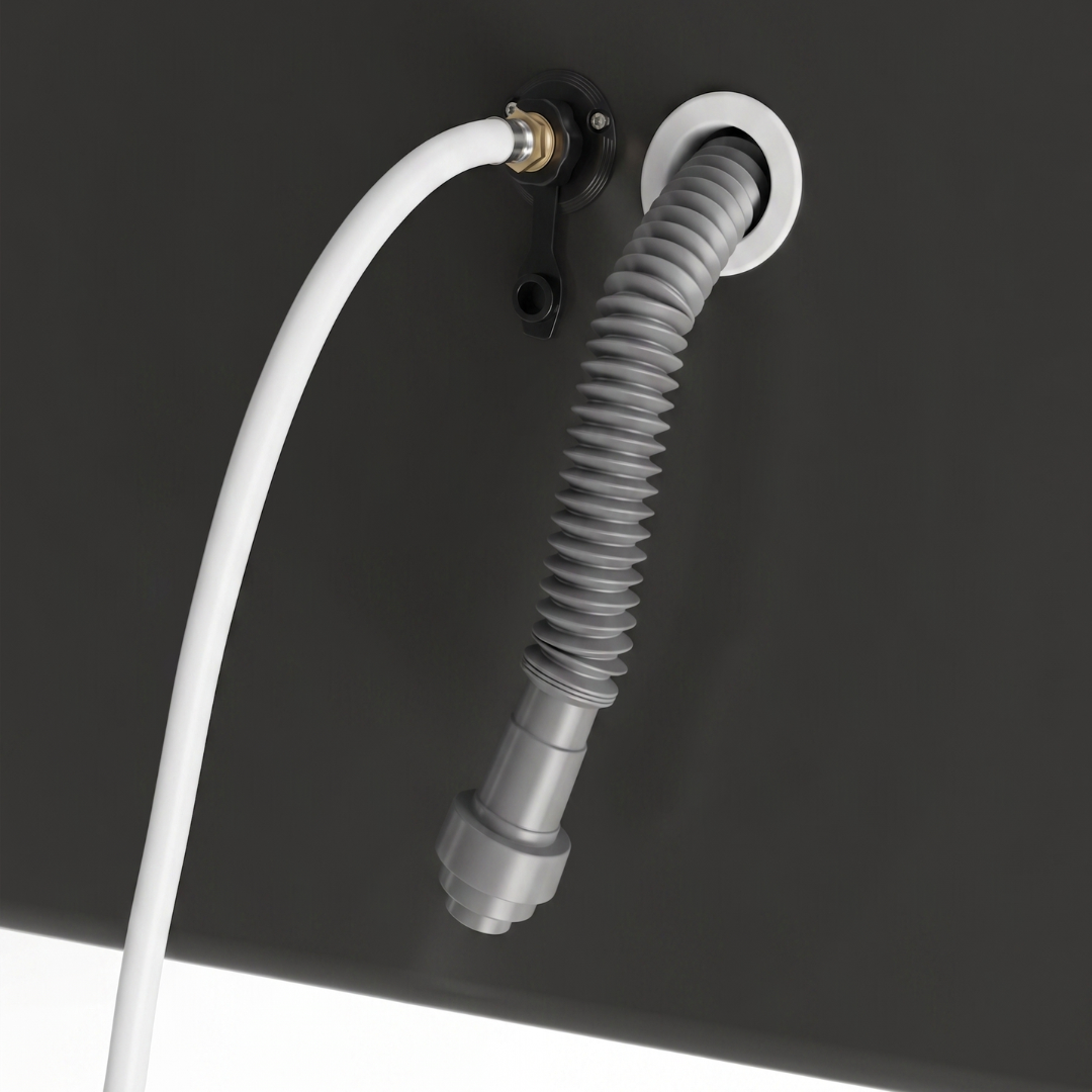 Water inlet connector and flexible hose — OLEA 38 Grey