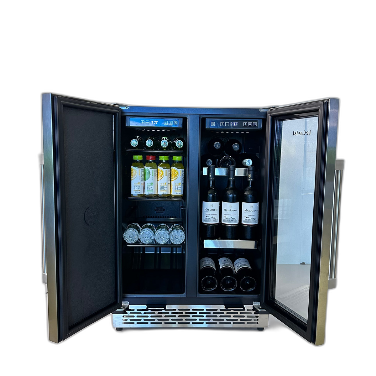 Wine and beverage cabinet for an OLEA outdoor kitchen pod